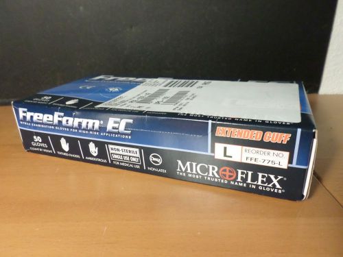 MICROFLEX FreeForm Extended Cuff Textured Nitrile Examination Gloves L (50/Box)