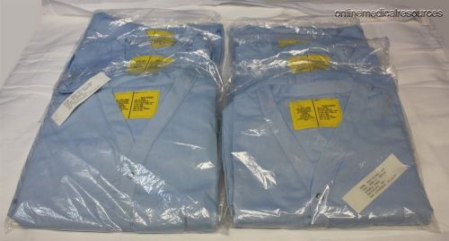 USGI Men&#039;s Hospital Pajama Shirt Coat (6) Each Cotton/Poly Medium Lt. Blue NOS