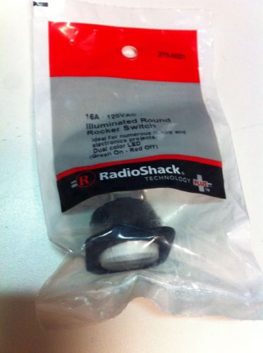 16A • 125VAC Illuminated Round Rocker Switch #275-0021 By RadioShack