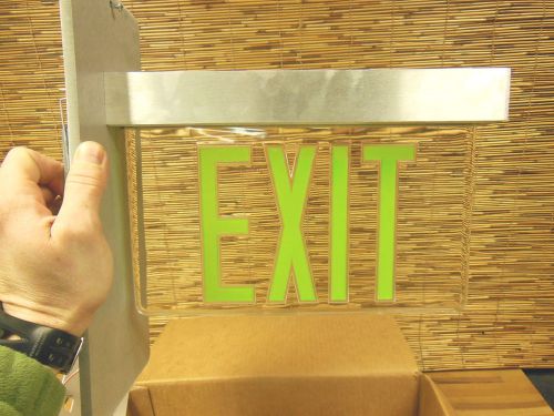 Cooper designer sure-lite exit sign green aluminum elx led for sale