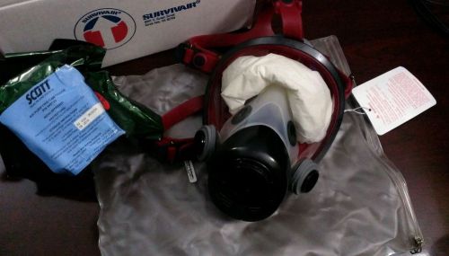 Survivair Respirator full face mask ruby red with scott filter