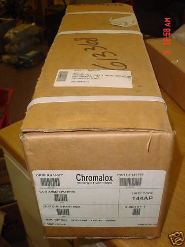 Chromalox heater  mto-215a 480v 1 ph. 1.5 kw new * for sale