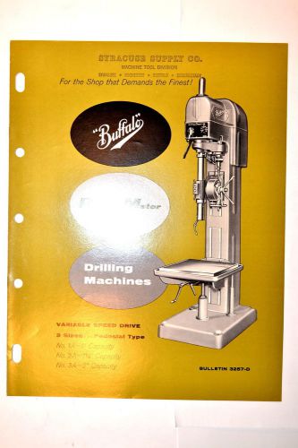 BUFFALO R-P-MASTER RPM Drill  Press Catalog  3257-D 1963 #RR798 Nos. 1A 2A 3A