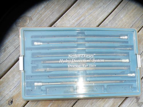 Nezhat Dorsey Hydro Dissection System Probe Tip Set lot 9pc with case R WOLF