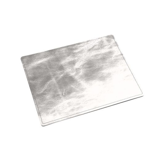 Signing pad - Metallic - Leather - Silver