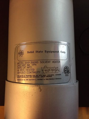 Solid State Equipment Corp / SSEC 310130000 Solvent Heater