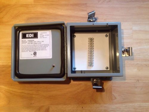Edi junction box jh4060604 w/ hinged cover csa type 4, 4x new nos for sale