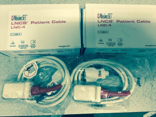 Masimo lot of 2 -  lncs spo2 extension cable - lnc-4 - 4 foot extension new for sale