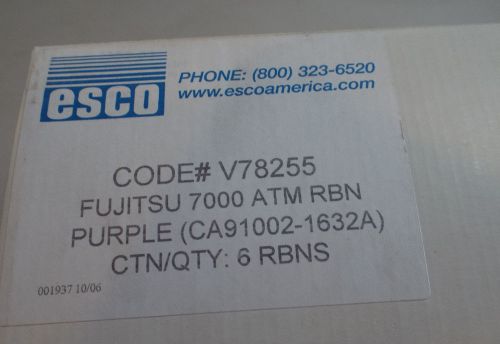 Lot of 4 Esco ATM Ribbons New In Package Code V78255 Purple FUJITSU 7000