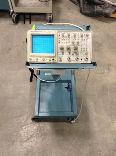 Tektronix 2465b 400 mhz analog oscilloscope w/ cart for sale