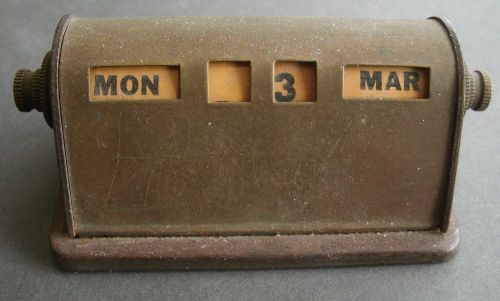 Vintage Park Sherman Brass Desk Calendar