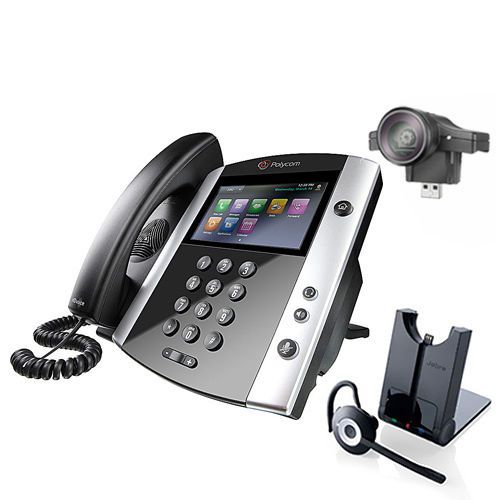 Polycom 2200-44600-001+2200-46200-025 VVX 600 Business Media Phone