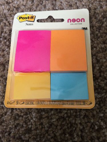 3M Post-it Page Markers, 1-1/2&#034;x2&#034;, 4 Fluorescent Colors