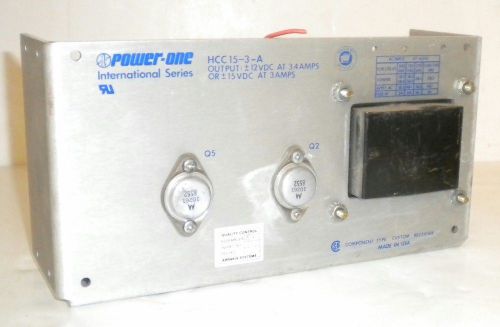 Power-One HCC15-3-A Power Supply ±12VDC at 3.4 AMPS or ±15VDC at 3 AMPS