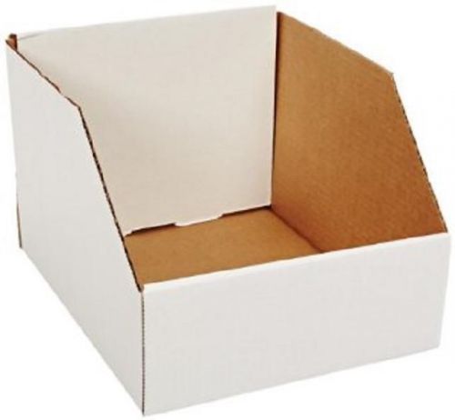 Corrugated Cardboard Jumbo Open Top Bin Boxes 12&#034; x 12&#034; x 8&#034; (Bundle of 25)