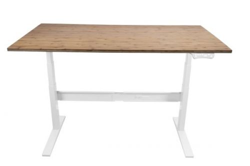 Electric sit/stand standing desk frame adjustable ergonomic office desks white for sale