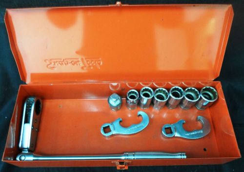 Snap-on wa28fl front-end wrench set w/adapter &amp; 6 sockets &amp; tie rod tools for sale