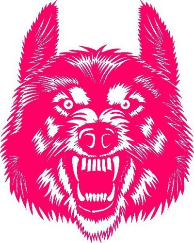30 Custom Wild Pink Wolf Personalized Address Labels