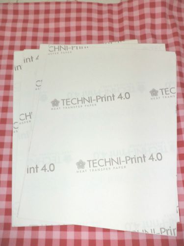 @ 25 techni print 4.0 heat transfer paper laser printer heat press 81/2&#034; x 11&#034; for sale