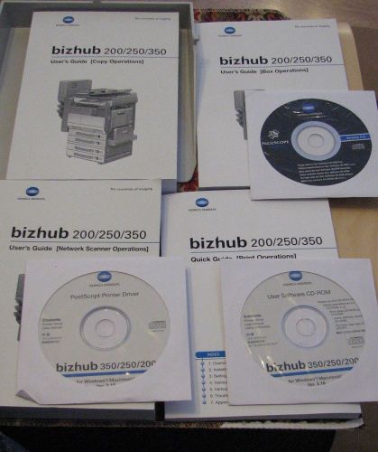 KONICA BIZHUB Bizhub 200/250/350 Users Guides Software Very Clean