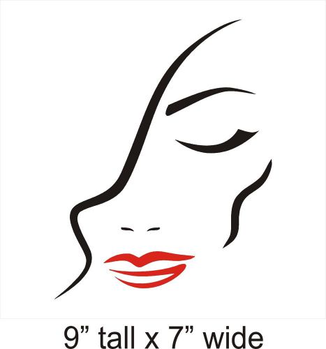 girl face silhouette vinyl wall art decal sticker bedroom drawing room SG12