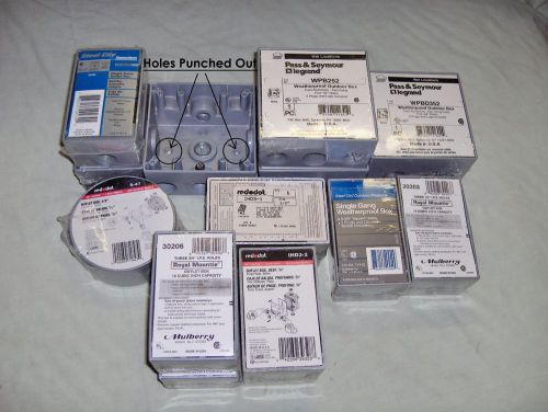 P&amp;S / Mulberry / Red Dot / Steel City Water Proof Boxes (Mixed Lot) N.O.S.