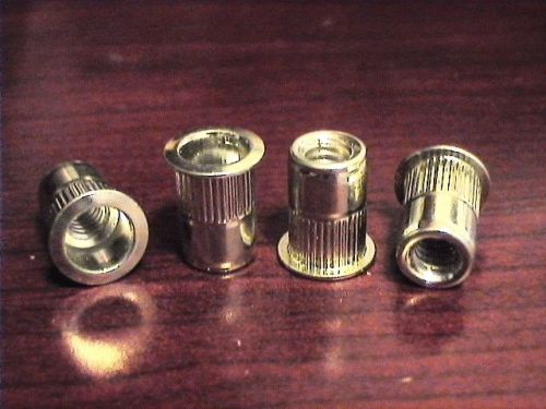 Blind rivet nuts 1/4-20 steel 25pc FREE S&amp;H (rivnuts riv nut nutsert nutserts)