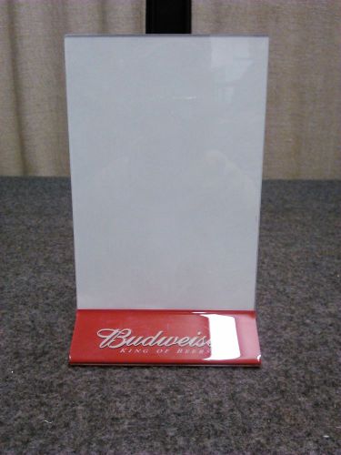 ANHEUSER-BUSCH Budweiser Ten (10) Acrylic Sign Table Tent 4 X 6 NEW