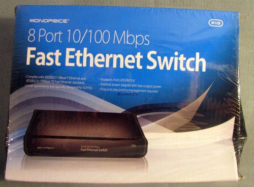 MONOPRICE M108 8 PORT 10/100 MBPS FAST ETHERNET SWITCH