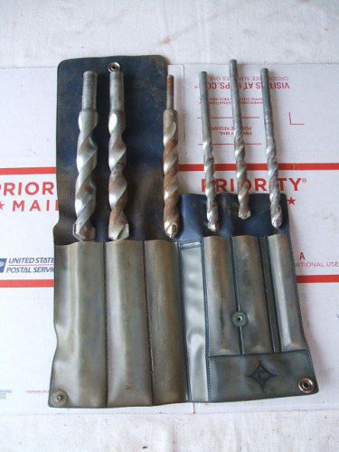 Vintage Cleveland Carbide Tipped Masonry Drills Lot of 6 in Pouch