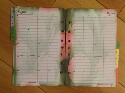 Franklin Covey Blooms Original Classic Monthly Tab - 2 Page Monthly - 5.50 x 8.5