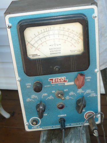 Vintage EICO  Model 221 Volt Ohms Test Meter Working