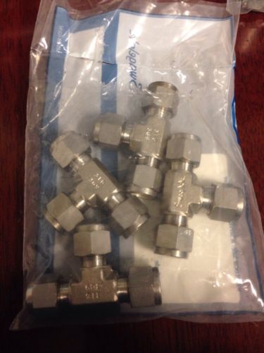 (4) NEW  Swagelok Stainless Steel Union Tee Fittings SS-600-3