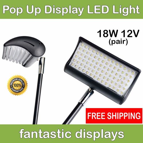 LED Light Spotlight for Fabric Pop Up Tradeshow Displays BRIGHT 18W - 2 LIGHTS