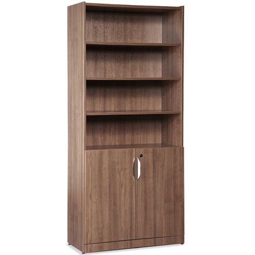 OFFICE WOODEN BOOKCASE WITH DOORS Wood Modular Modern Contemporary 72&#034; H 48&#034; 30&#034;