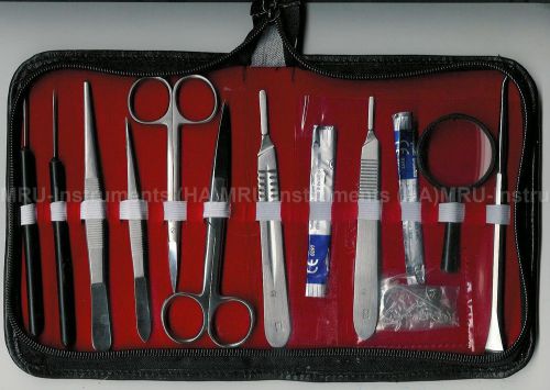 13 Pieces Students Minor Surgery Set Surgical Instruments Set / Dissecting Kit