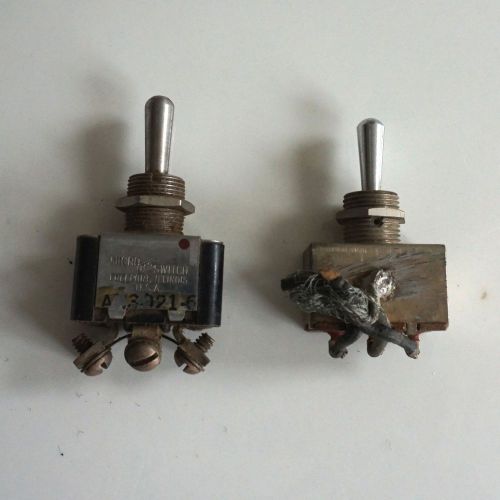 2 (2 way) Vintage Electrical Toggle switches 1950s Science Project - Real Retro
