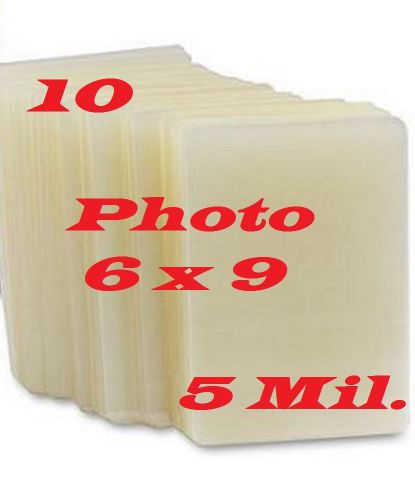 6 x 9 10 pk 5 mil  laminating laminator pouches sheets  photo for sale
