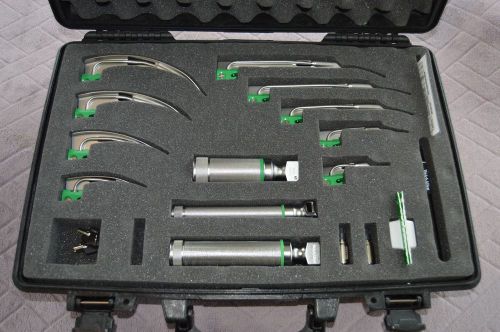 Welch Allyn MIL5062 Fiber Optic Comprehensive Laryngoscope Kit NEW In Case
