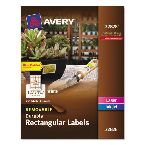 Avery Removable Rectangle Labels trueblock Technology 1 1/4x1 3/4 Glossy 256/pk