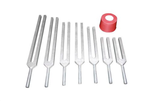 Endocrine &amp; spine 7 healing tuning forks w acti + pouch hls ehs for sale