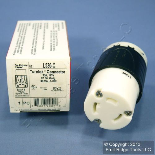 Pass &amp; seymour locking connector nema l5-30r twist lock turnlok 30a 125v 530-c for sale