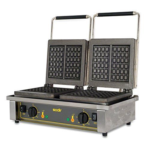 Equipex (cwm-ged20) 110 waffle/hr double liege waffle baker for sale