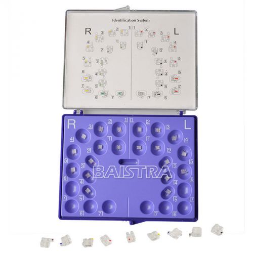 Dental crystal clear color sapphire ceramic brackets mini roth.022 hooks 3-4-5 for sale