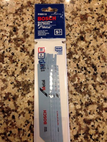 BOSCH RM618 6&#034; 18T Metal Reciprocating Saw Blade - 5 pack