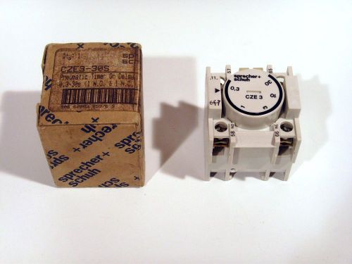 Sprecher+Schuh CZE3-30S Delay Timer Aux. Contacts .3-30 seconds *NEW IN BOX*