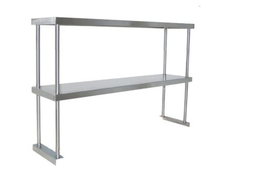 Commercial Kitchen Stainless Steel Double Overshelf for Work Tables 12X96