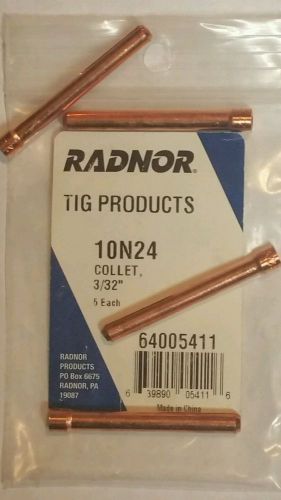 Qty.4) Radnor® 10N24 3/32&#034; 10N Series TIG Collet For Radnor 17, 18 And 26 Series