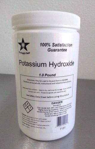 Potassium Hydroxide Flakes 1 Lb (KOH, Caustic Potash) 90% Pure FCC/ Food Grade