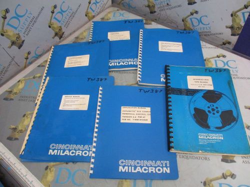Cincinnati milacron various manuals lot of 6 for sale